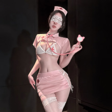 朝慕甜美少妇感性诱惑情qu内衣护士调情性趣情趣内衣纯欲do衣套装