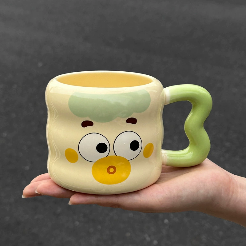 Керамическая кружка Mengqu Cloud Cup, 401–500 мл, милая большая кружка с крышкой, ложкой и вариантами подарочной коробки