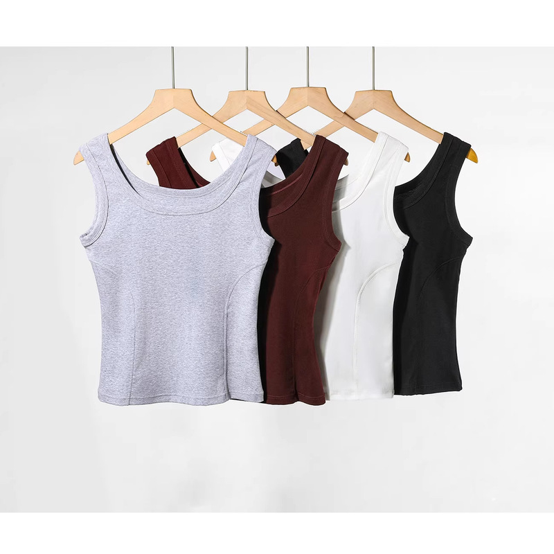 2026 Cotton Camisole for Women, Thin Spring/Summer Style, Sleeveless T-Shirt Top for Layering or Outerwear, Wholesale 2026 Cotton Camisole for Women, Thin Spring/Summer Style, Sleeveless T-Shirt Top for Layering or Outerwear, Wholesale