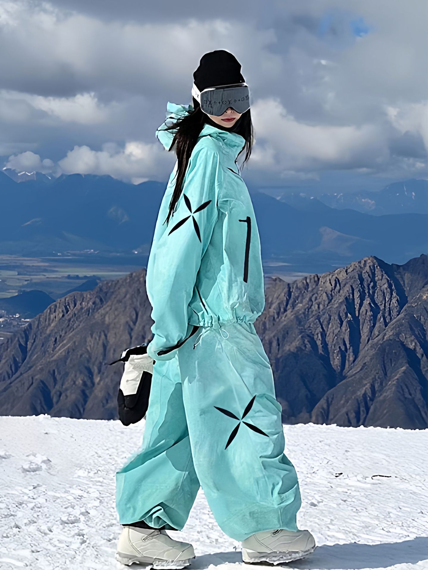 Ldab Green Ski Suit Set for Men and Women, 2026 Winter New Outdoor Windproof and Waterproof Snowboard Couple's Snow Jacket