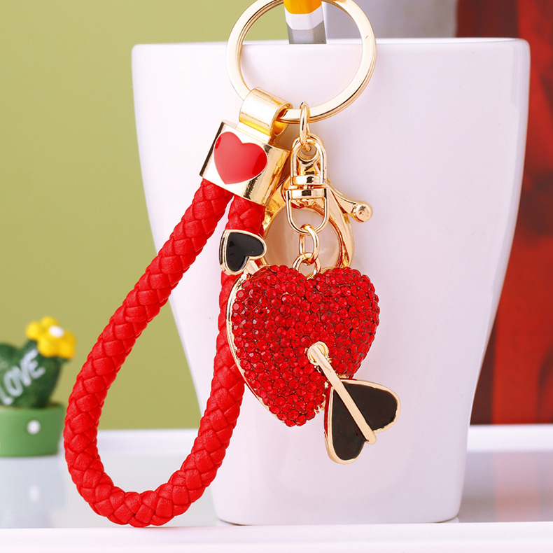 Heart Shape Pattern Cute Heart Shape Zinc Alloy Valentine's Day Women's Keychain
