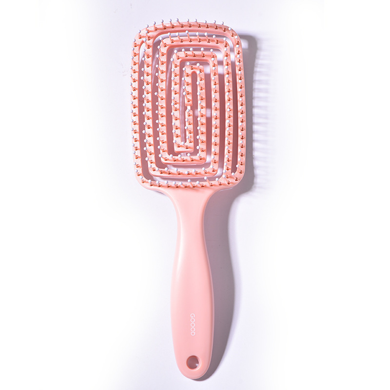 ヘアスタイリング用のリブ型コーム、ヘアエアバッグコーム、卸売高頭頂ふわふわ蚊よけ大型カーブコーム、中空エアクッションマッサージコーム|undefined