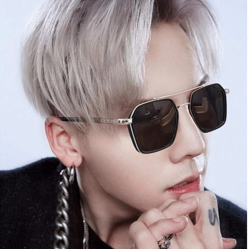 Chen Weiting Same-style Polarized Glasses Sunglasses Sunglasses Anti-ultraviolet Suit Thug Male Big Frame Donnie Crohn
