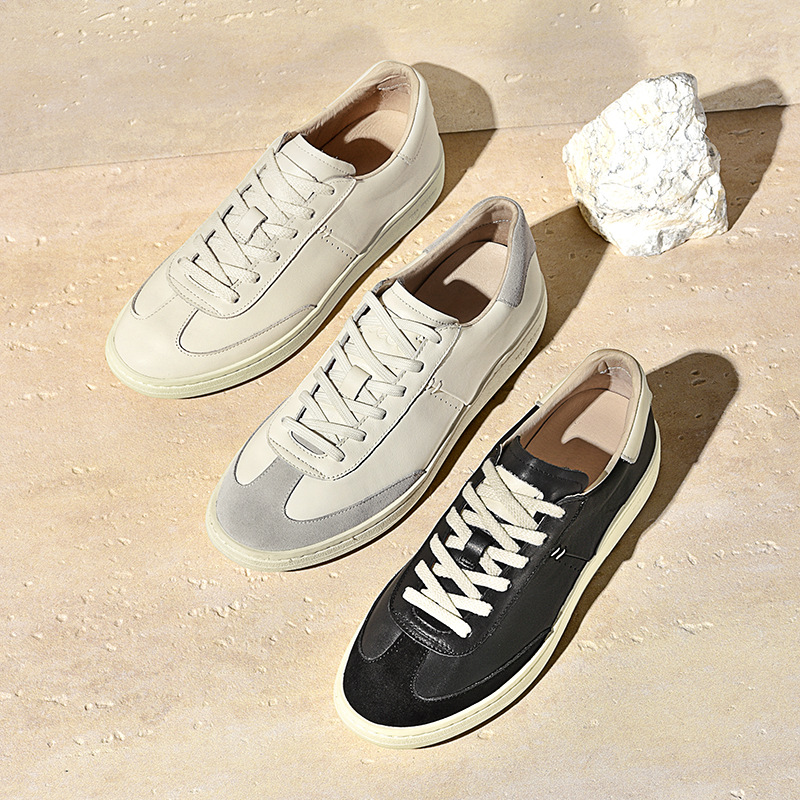 Zapatos de skate para hombres 2026 primavera nuevos zapatos de cuero de nicho, zapatos de moda, zapatos de cuero de vaca para hombres, zapatos casuales para hombres