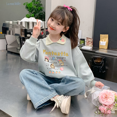 Girl's Spring and Autumn Style Hoodie 2024 New Arrival Big Kid Spring Outfit Little Girl College Style Top Children's Spring Clothes