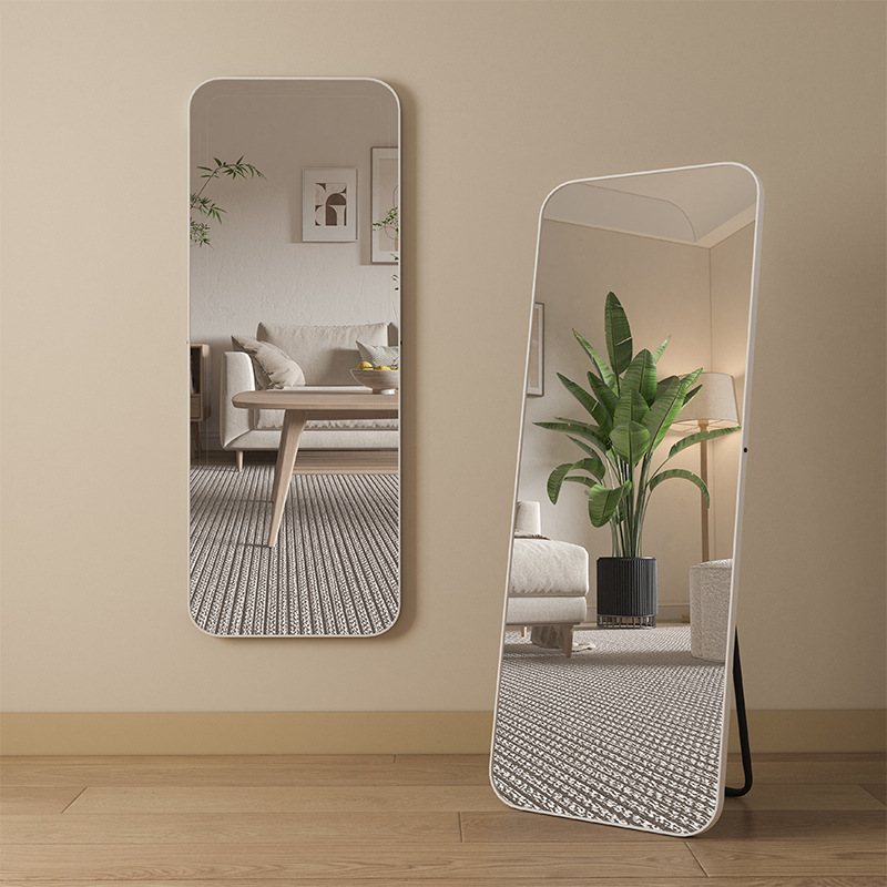 Espejo de cuerpo entero, espejo de piso a techo, hogar, pared simple, pared, celebridad neta, niña, maquillaje de dormitorio, espejo de ajuste de pared