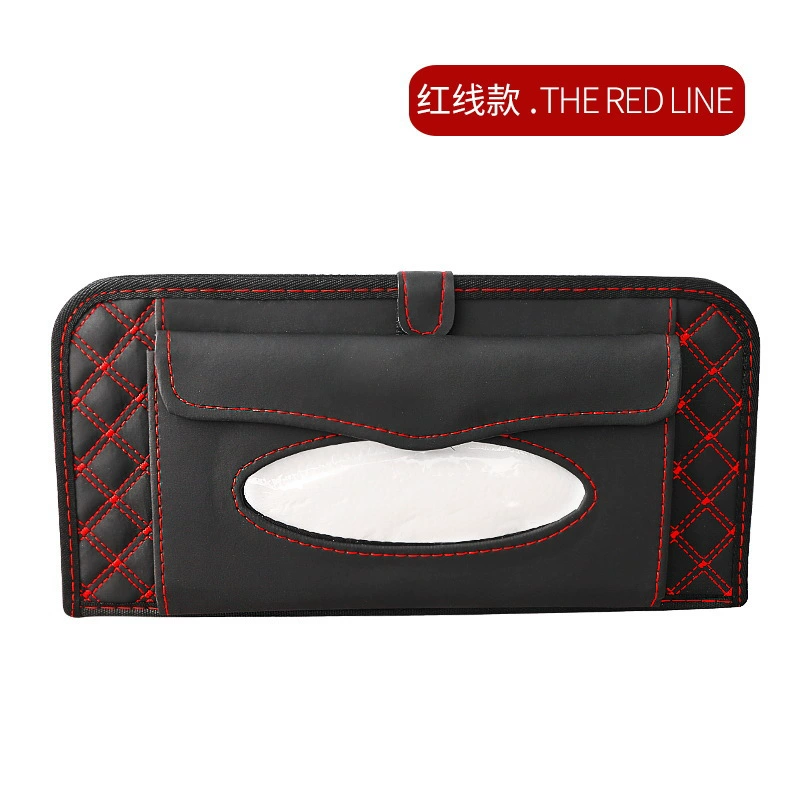 DeRanFu Double-Layer Auto Storage Bag - 3-in-1 Case for Wipes & CDs, Stylish & Functional ДеРанФу Двухслойная сумка для хранения в автомобиле - 3-в-1 чехол для салфеток и CD, стильный и функциональный