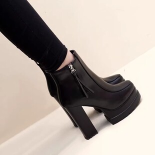 Heels���߸�Ь��ˮ̨�ָ���ѥŮӢ���L����R��ѥ�ﶬ��Ůѥ��Ů