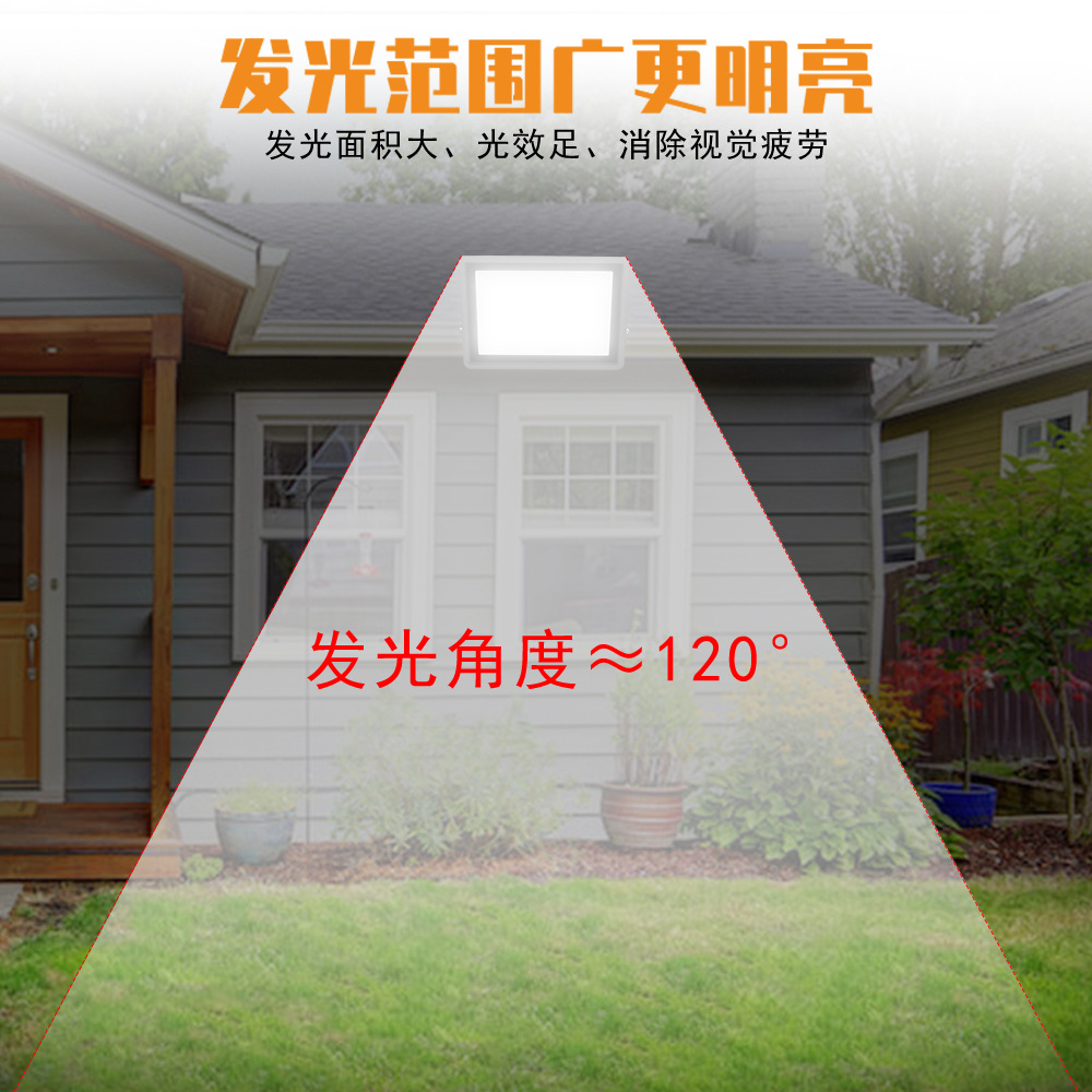 感應投光燈200W泛光燈LED戶外照明燈隧道工程花園廣場防水大功率