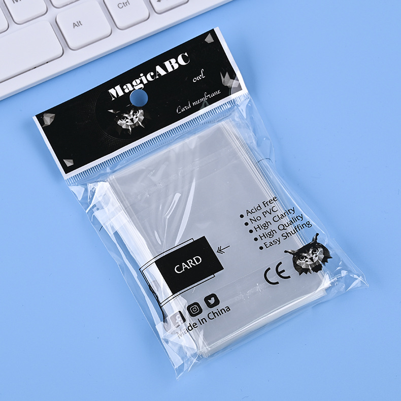 Venta al por mayor transparente 20 película de tarjeta de seda tarjeta pequeña tarjeta titular Tarjeta de dos capas película de tarjeta esmerilada de doble capa traje de película palomitas de maíz tarjeta estrella
