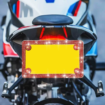 Stainless Steel License Plate Holder, Acrylic – License plate holder/license plate holder - bright-red