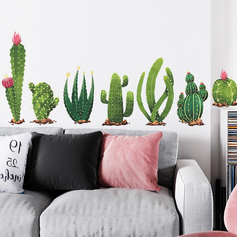 New Tropical Cactus Skirting Wall Stickers display picture 5