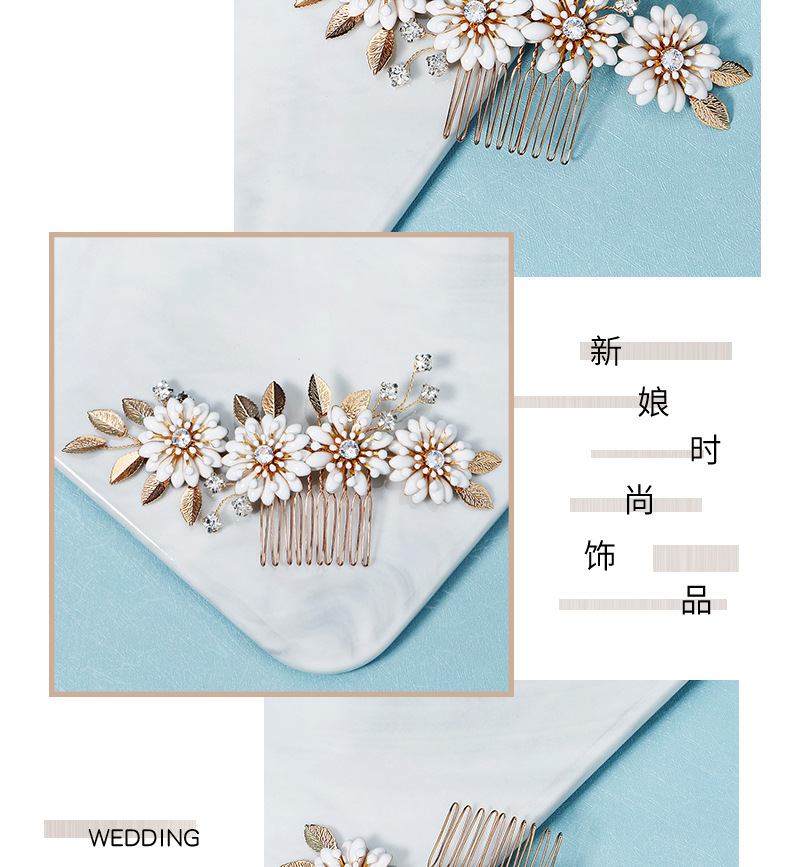 Baroque retro dripping comb handmade pearl hair comb