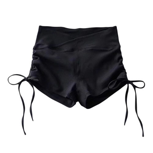 2025 Summer New Sexy Fitness Yoga Drawstring Jumping Steel Pipe Dance Sports Shorts Women's High Waist Hip-lifting Hot Pants 