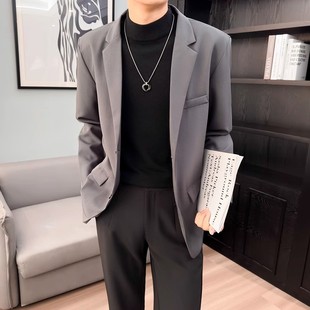 High-End Casual Suit Men's Korean Style Trendy Jacket Autum New Men's Light Mature Style Suit Handsome Top