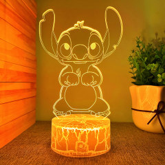 クロスボーダー3d小夜灯スティッチ創意雰囲気灯usb電気スタンド子供プレゼント七色灯