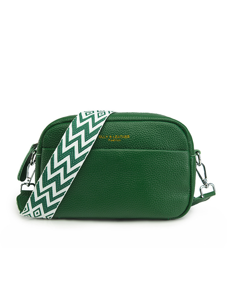 Bolsos de cuero para mujer Bolsos de mensajero de un solo hombro transfronterizos al por mayor 2024 nuevo bolso cuadrado de piel de vaca de primera capa simple de viaje de moda