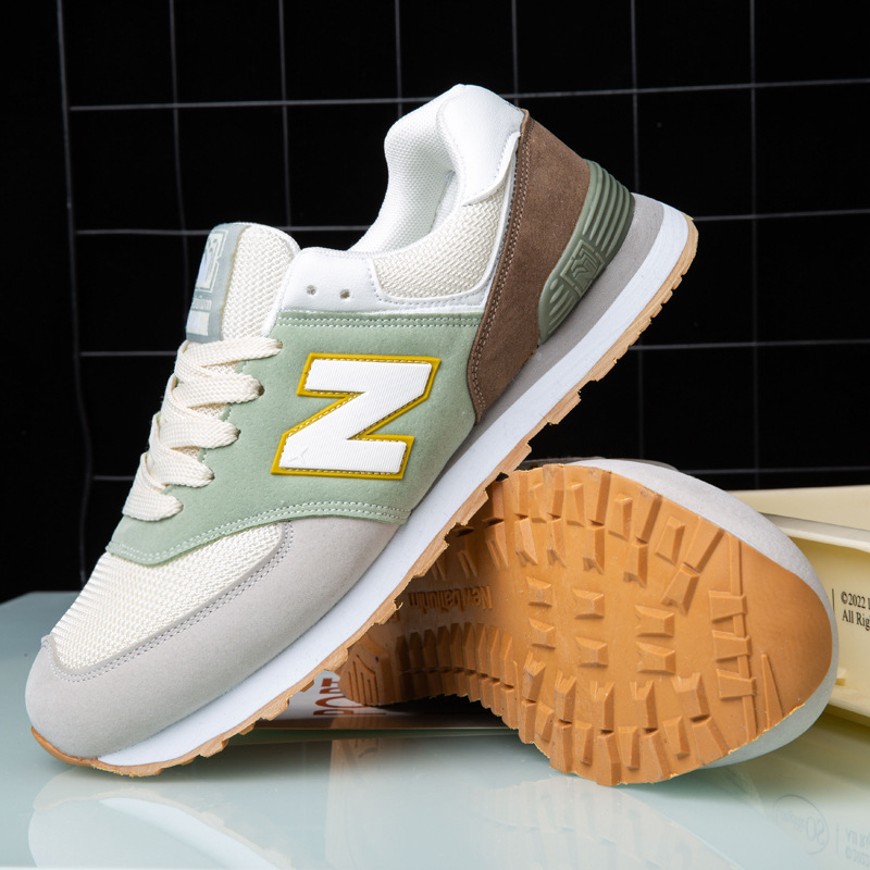 2025 New New Bailun Union 574 sneaker Spring and Summer Non-slip Casual Shoes Rubber Sole Fashion Forrest Gump Men's Shoes