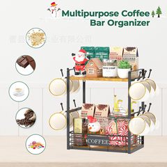 スポットアイアンコーヒーカプセルラックコーヒーショップカプセルディスプレイラックコーヒーカップマグ収納ラックデスクトップ