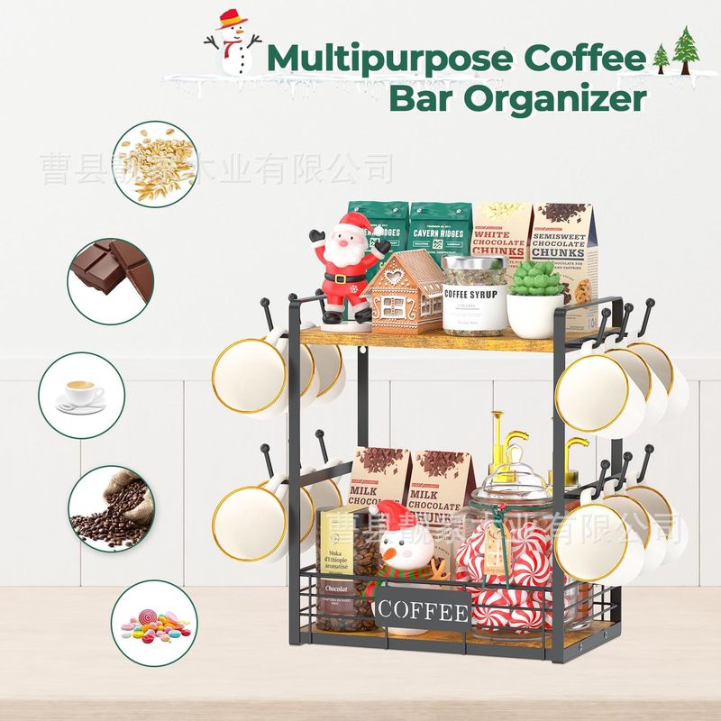 Spot Iron Coffee Capsule Rack Coffee Shop Capsule Display Rack Coffee Cup Mug Storage Rack Desktop