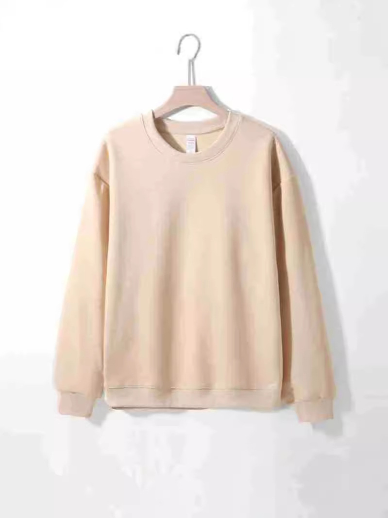 Sudadera de algodón para niños, de cuello redondo, color liso, con forro polar, mangas largas, diseño estampado, ajuste holgado, logotipo estampado. image 5