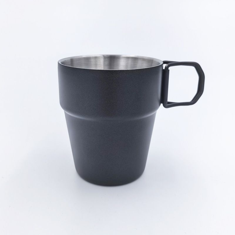 304 copas de agua al aire libre de acero inoxidable mango plegable taza de menú taza de comedor coreana taza de cerveza taza de boca para niños