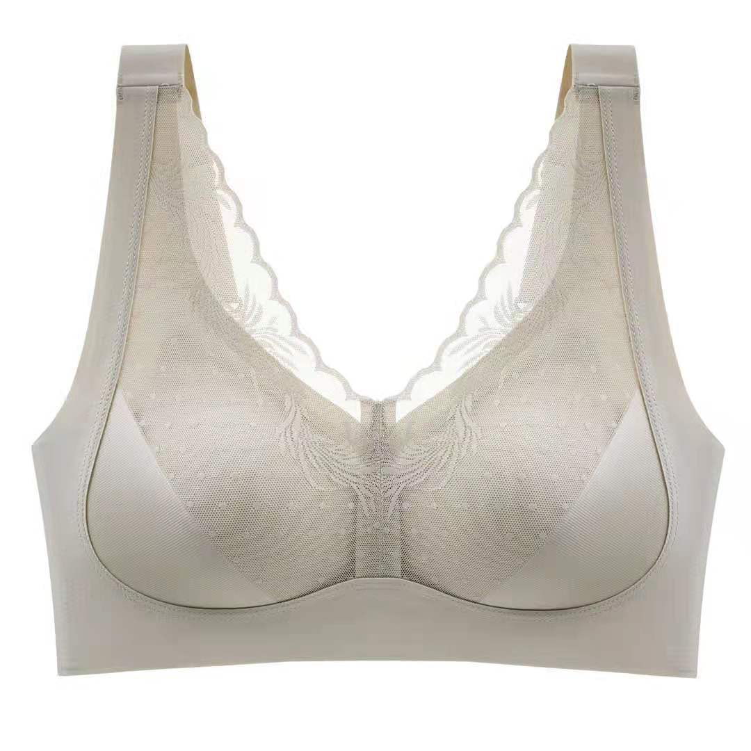 A22 novias Youpin ropa interior de mantenimiento de látex de encaje de mujer sujetador inalámbrico sin costuras push up Sleep bra