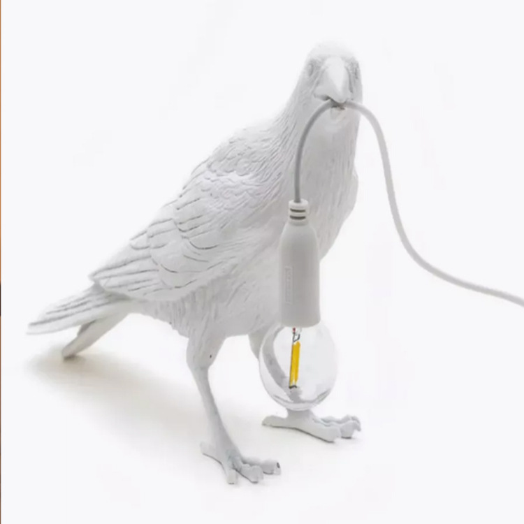 Lámpara de pared de resina de pájaros transfronterizos nórdico minimalista creativo dormitorio animal decoración decoración de lámpara de noche