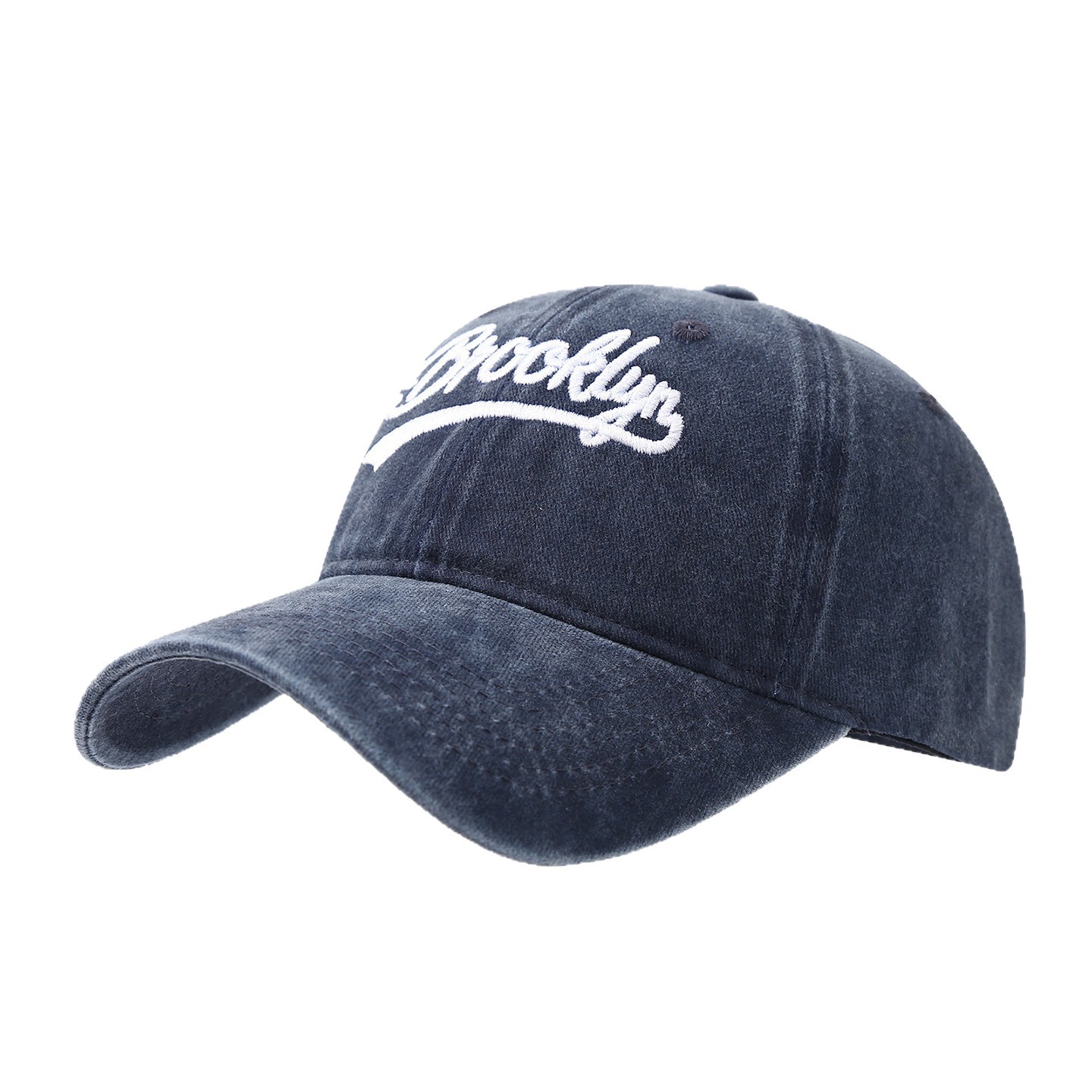 Amazon transfronterizo venta caliente sombrero de turismo al aire libre sombrero de sombrero de sombrero de agua lavado BROOKLYN letras de béisbol marea