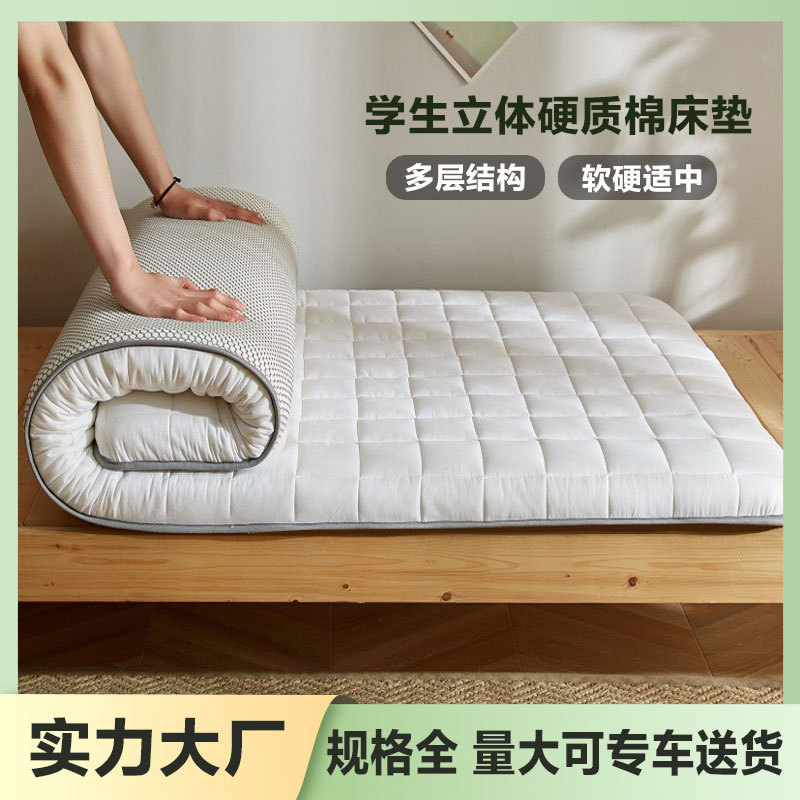 Wholesale Student Dormitory Mattresses, Three-Dimensional Thickened Hard Cotton Pads, Single and Double Bed Mattresses, School and Factory Thickened Models
