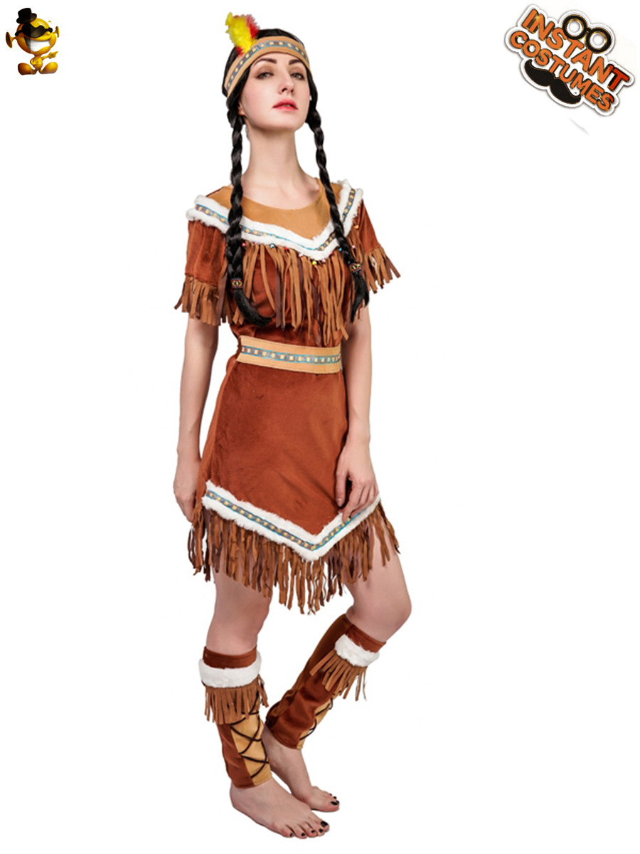 Mujeres adultas de Halloween Indio étnico traje la etapa ropa fiesta Cosplay las mujeres image 1