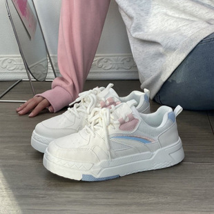 Small white shoes women 2024 spring new double net breathable casual sneaker young students small fresh platform shoes