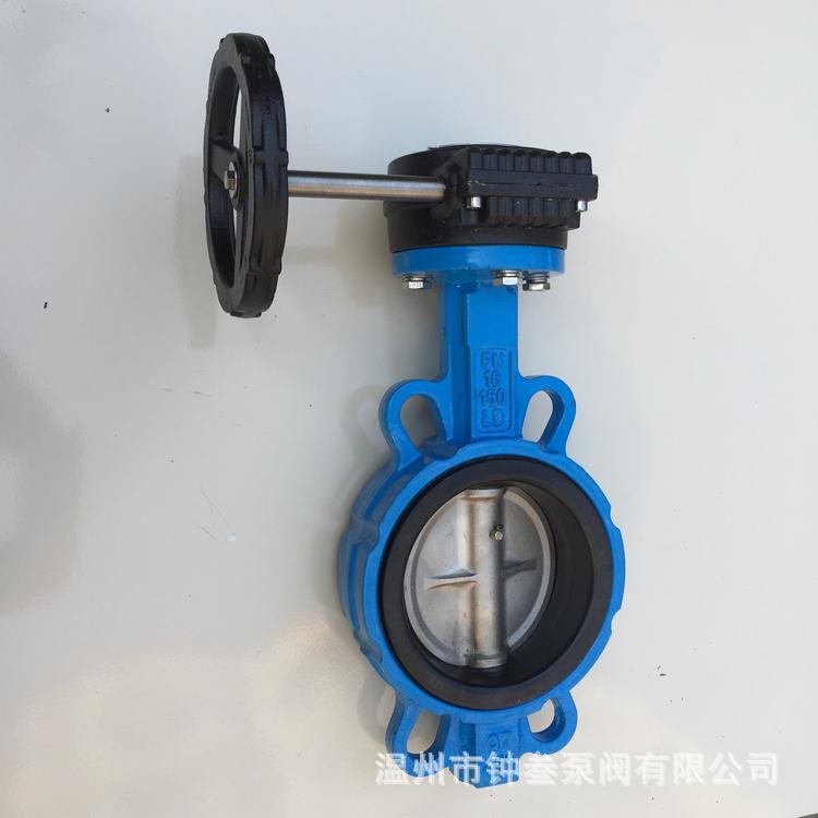 D371X-10Q DN1000对夹蝶阀 球墨铸铁涡轮对夹蝶阀 手动软密封蝶阀