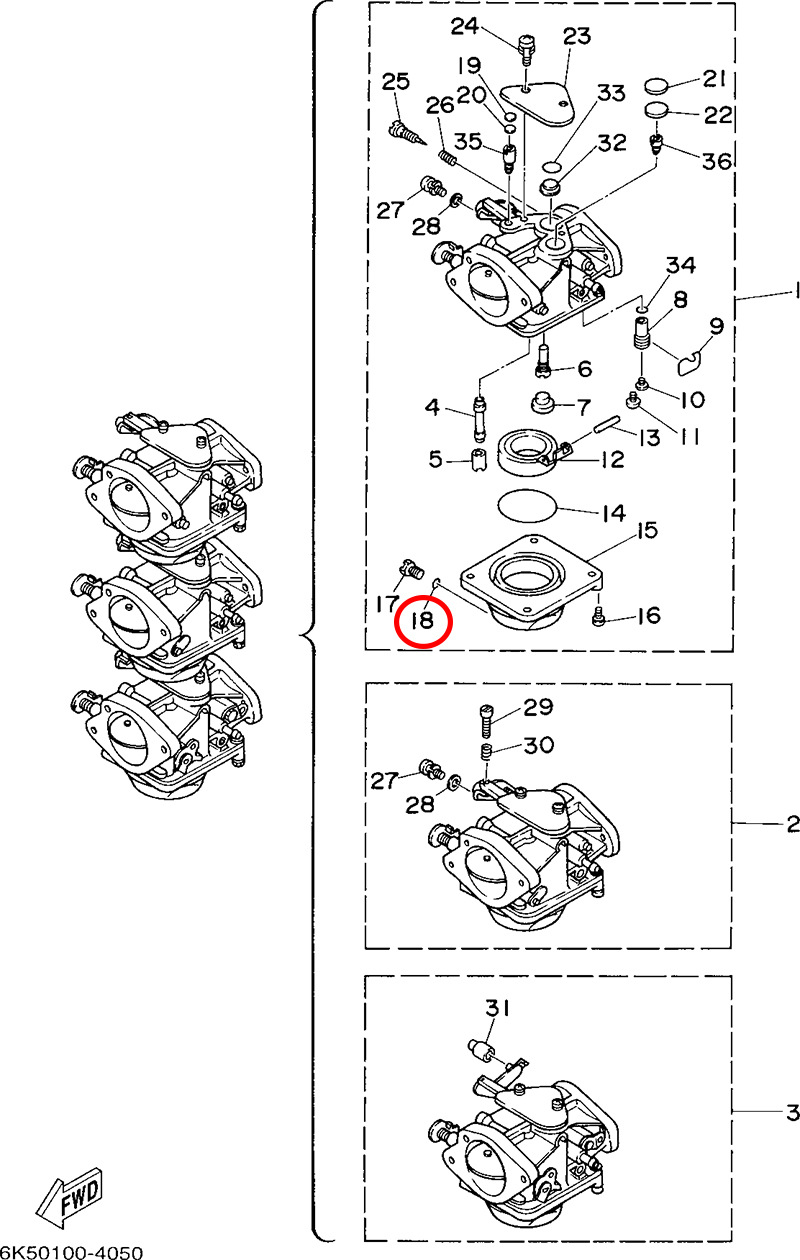 18)翟墨DEMONS舷外机船外挂机橡皮艇冲锋舟93210-04230