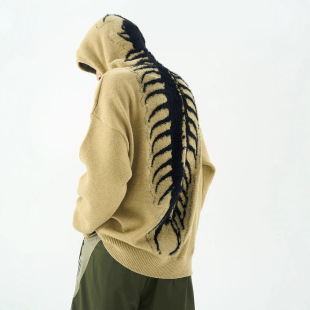 American-style lazy style sweater men's sweater vibe national tide niche design hooded high street casual loose sweater