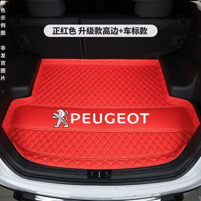 Trunk Mat decoration modification accessories - authentic-red-car-logo-7cm-high-brimmed-thickened-model-14-19-peugeot-2008