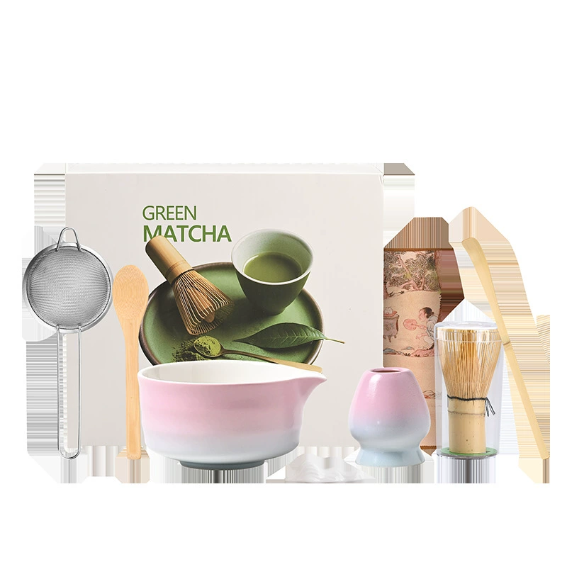 Wavy Ceramic Matcha Tea Set, Chinese-style tea cup and tools kit, multi-style options