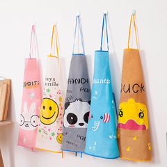 Cute cartoon waterproof and oil-proof princess lady apron Korean style fashionable kitchen cooking half body adult sleeveless apron waistband