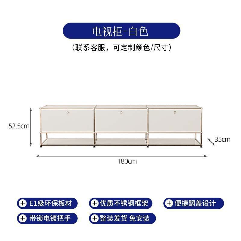 中古 usm ステンレス鋼サイドボードモダン北欧ホームリビングルーム装飾ライト高級収納キャビネット収納キャビネット|undefined