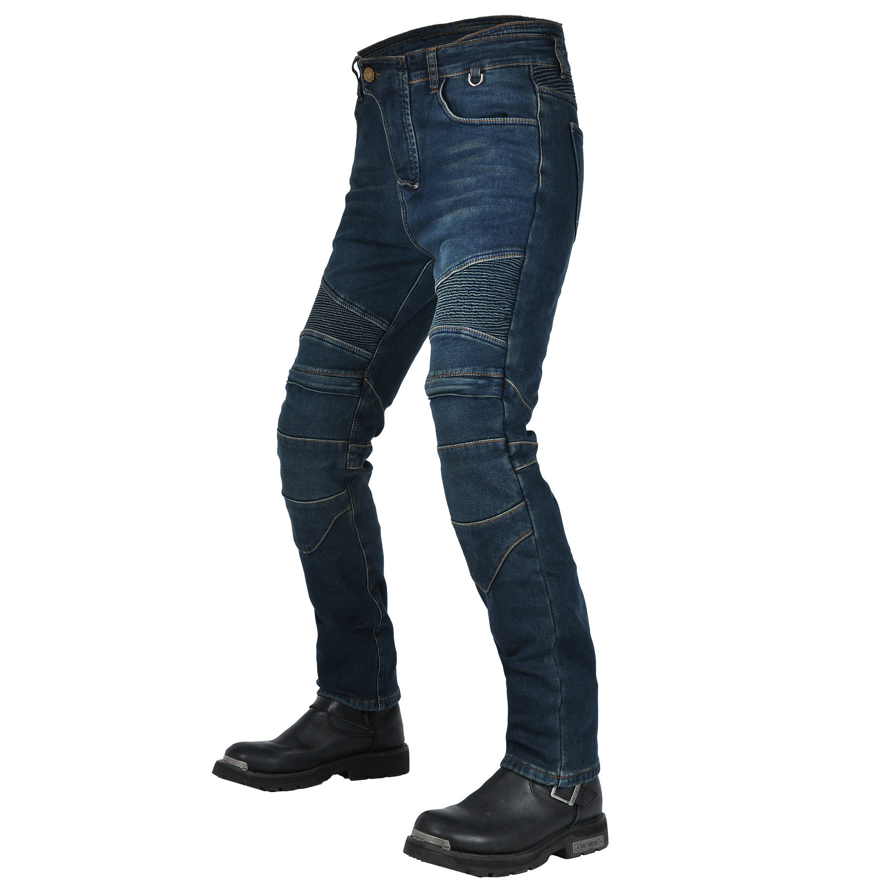 VOLERO Pantalones vaqueros de la motocicleta de los hombres y de las mujeres pantalones de montar de la motocicleta de Invierno Polar-forrado Impermeable cálido Racing pantalones anti-caída