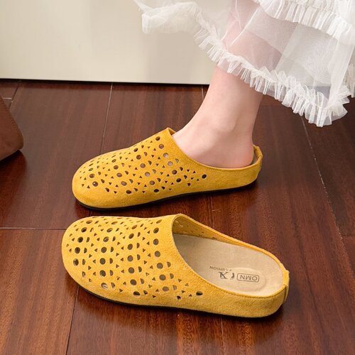 2025 Spring/Summer Women's Retro Height-Increasing Slip-On Clog Sandals with Thick Sole and Open Toe