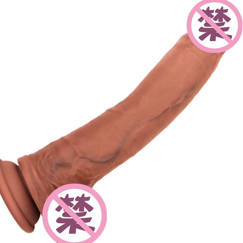 Extra Long Liquid Silicone Dildo 25cm, Dual-Color Finish, Clitoral Stimulation — detail image 22