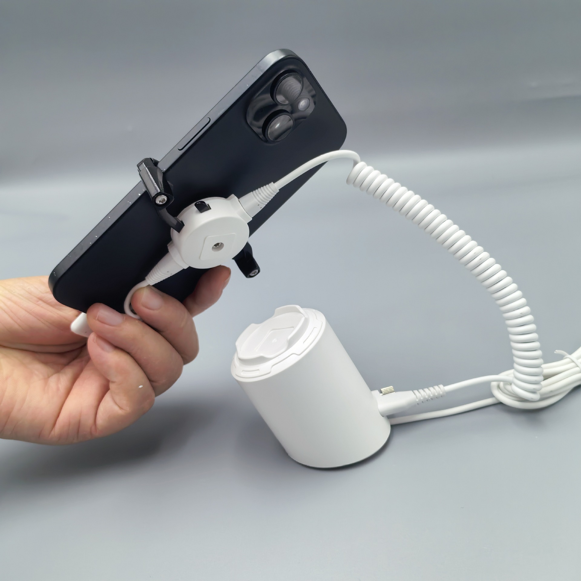 手机防盗器展示架卡爪荣耀华为真机演示报警器充电防盗报警展示托