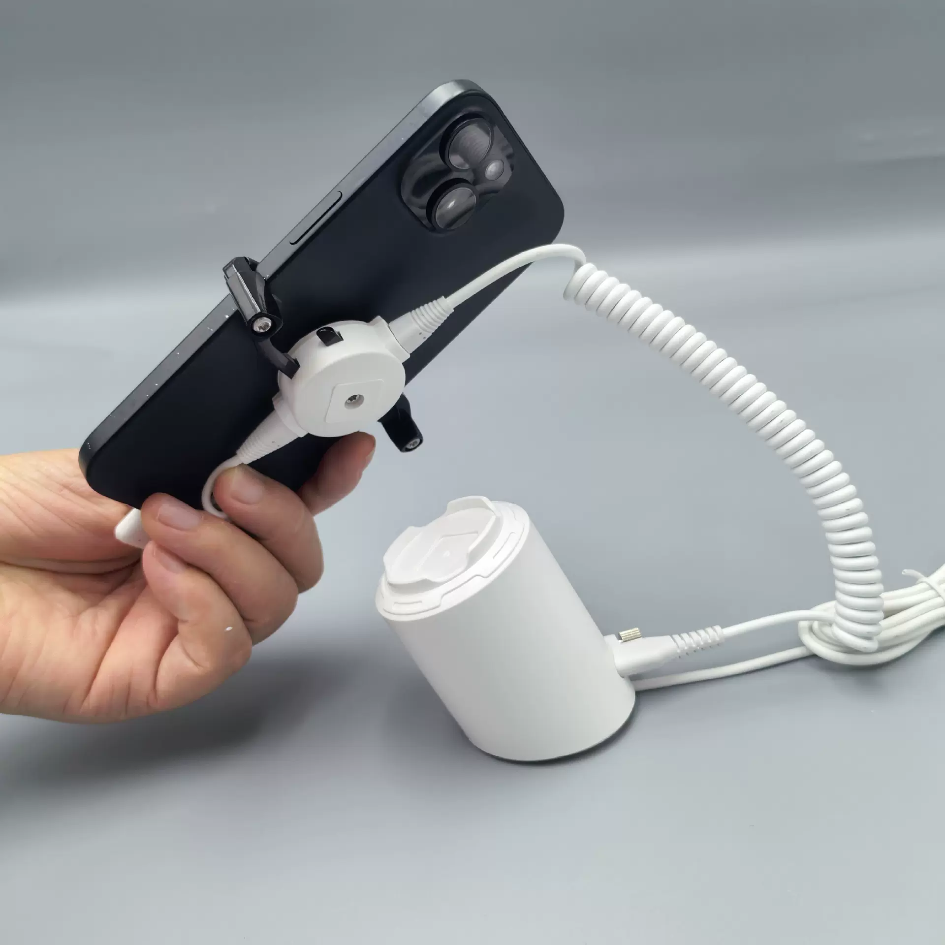 手机防盗器展示架卡爪荣耀华为真机演示报警器充电防盗报警展示托