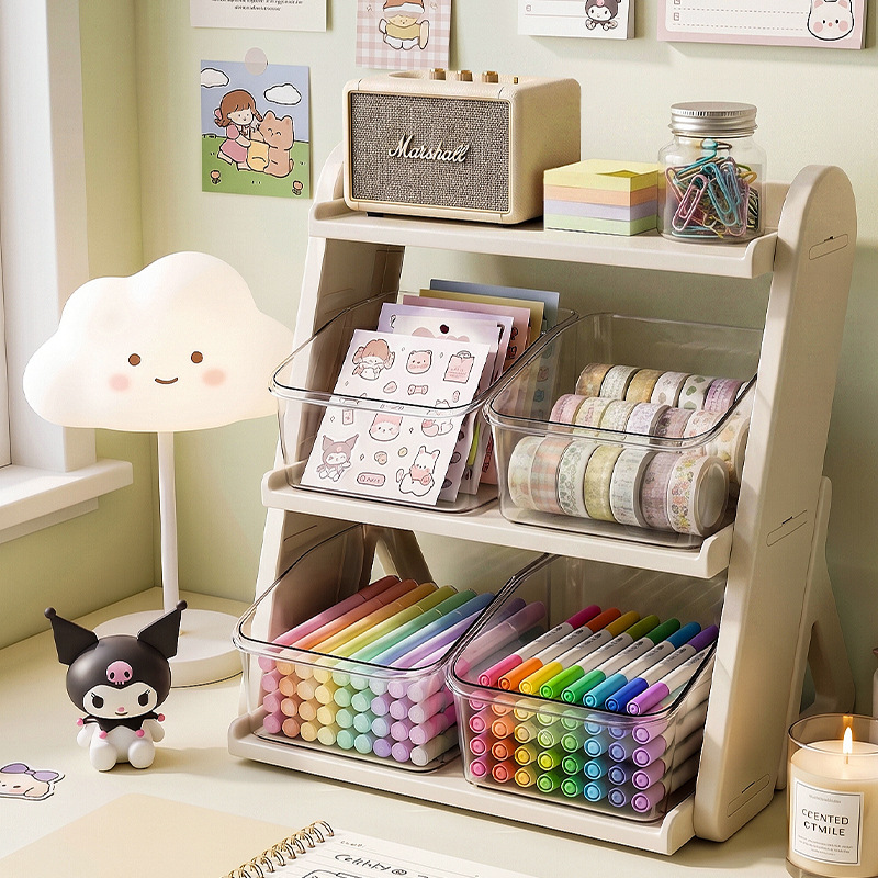 Tea bag storage box, tea room bar counter drawer-style desktop multi-layer coffee capsule, tea leaf, and snack organizer rack