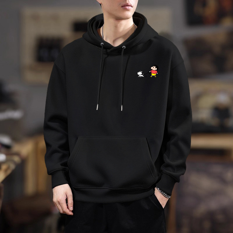Chaqueta con capuz para hombres primavera y otoño marca de moda americana con chaqueta gruesa de lana de invierno de gran tamaño