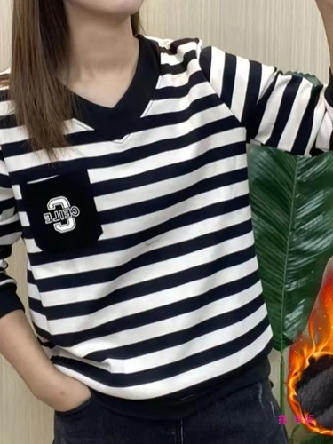 Winter Fleece Lined Thick Base Shirt Korean Style Loose Slimming Muscle Hiding Large Collar Blouse for Women