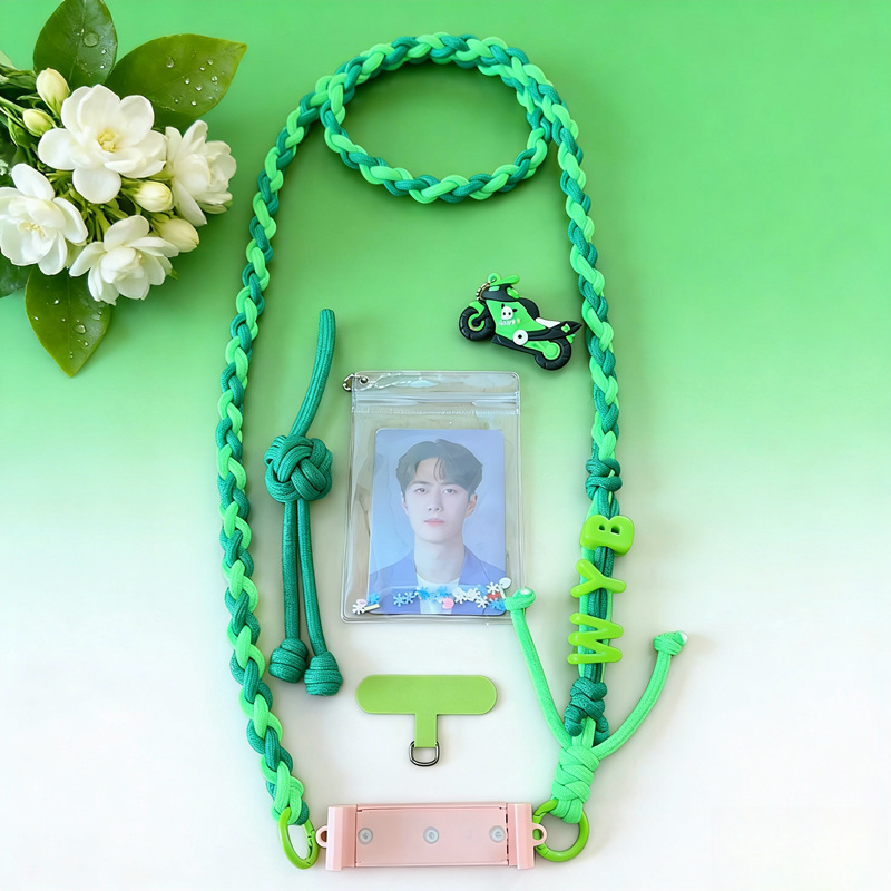 Wang Yibo Celebrity Fan Merchandise Woven Phone Lanyard Crossbody Strap Anti-Loss Phone Chain Keychain Wholesale