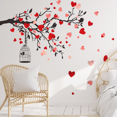 尚易SPZ-S0061浪漫愛心小鳥牆貼自粘客廳背景牆裝飾跨境批發牆貼