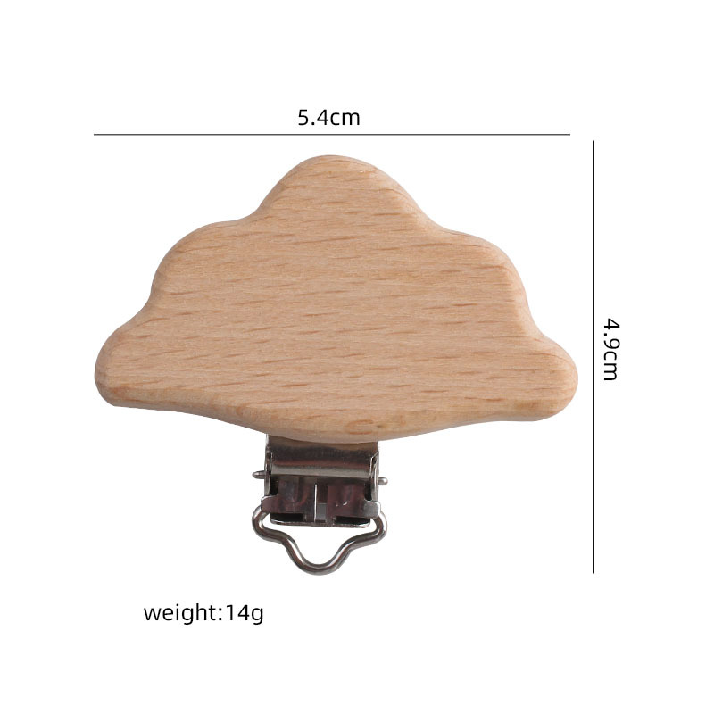 Bebé suministros chupete clip dibujos animados animal registro chupete clip calmante haya seguridad protección de madera clip